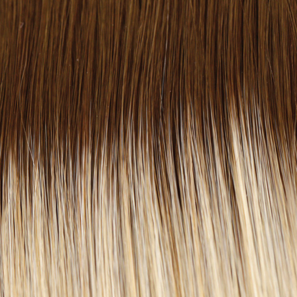14/26/R10 Light Red Brown Gold Blonde Highlights Rooted Medium Brown