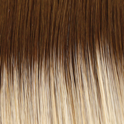 14/26/R10 Light Red Brown Gold Blonde Highlights Rooted Medium Brown