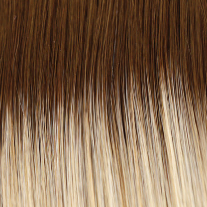 14/26/R10 Light Red Brown Gold Blonde Highlights Rooted Medium Brown