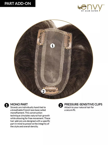 Add-On Part By Envy I 100% HUMAN HAIR